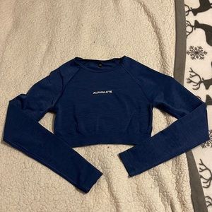 alphalete amplify cropped long sleeve oceania